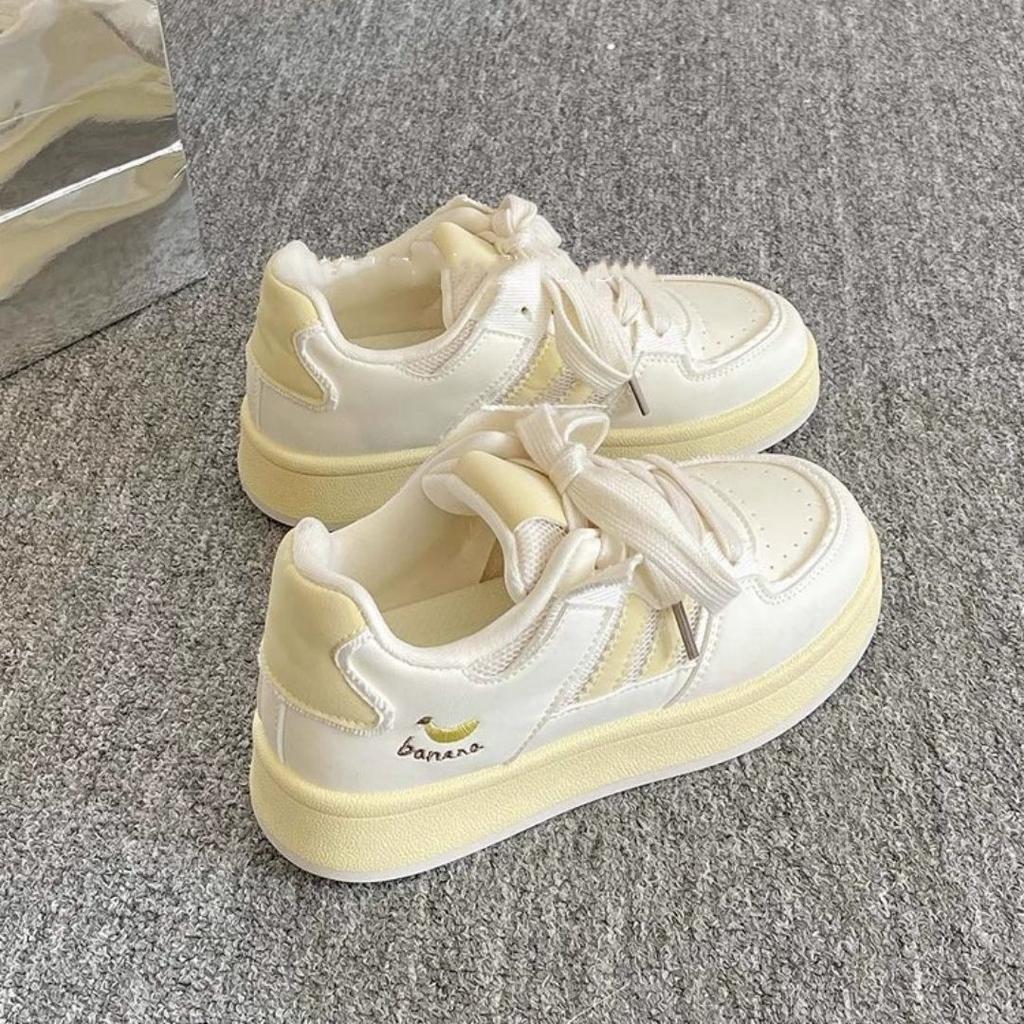 High-value casual board shoes women's new platform white shoes trendy versatile niche bread shoes
