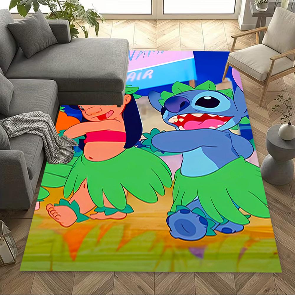 Lilo Stitch Dance Party Floor Rug Office Rug Perfect for Decorate room Foyer Study room Playrooms Antislip Carpet Anime Office Decor Wedding Party Gif