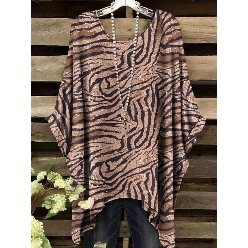 Nuevas Camisetas Elegantes para Mujer con Estampado de Pavo Real Casual Sueltas Lavables a Máquina Cuello Redondo Manga Corta Moda de Verano Streetwear Ropa