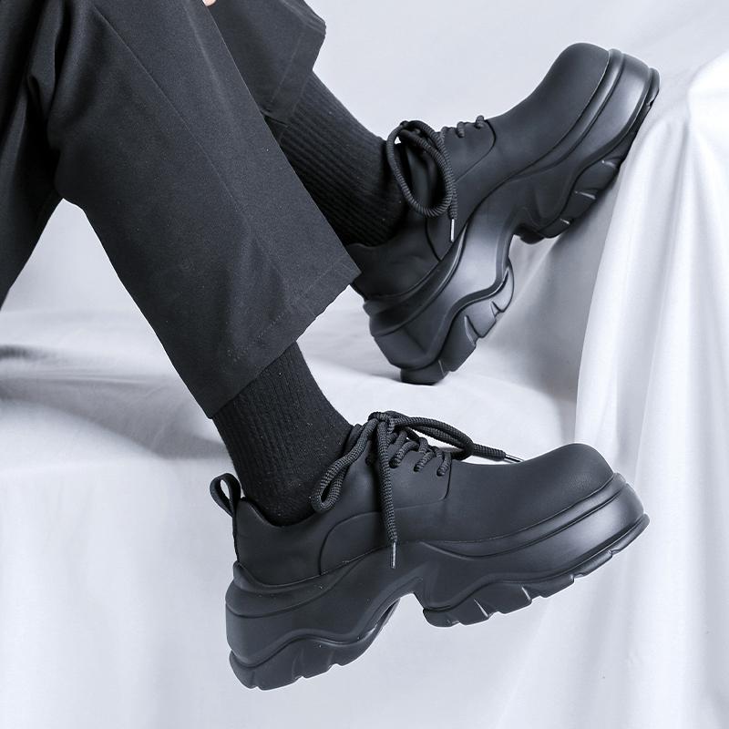 Thick Soled Men's Shoes Brand Designer's New Style Outdoor Trendy Street Walk Young People Daily Height Increasing Shoes