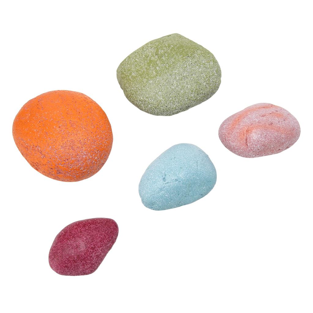 Aquarium Stones 5 Pieces Colorful Aquarium Decorative Stones, Colorful Gravel for Aquarium Rocks Aquarium Pebbles Vase Filler Gemstones Aquarium Rocks