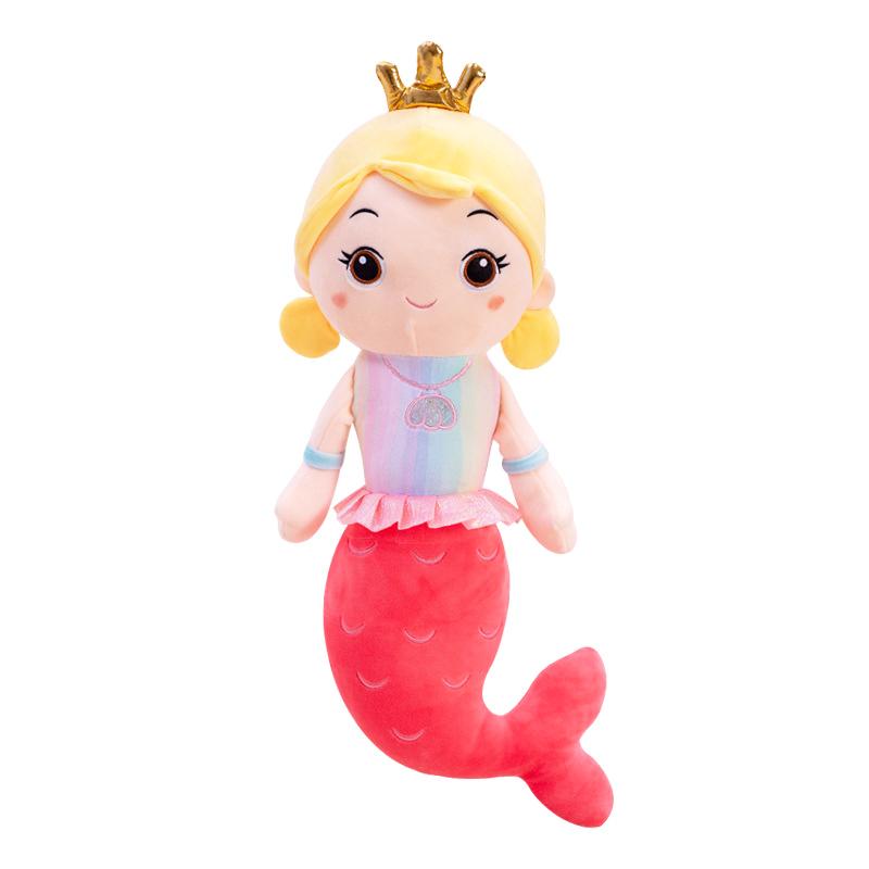 

30/40/55cm Crown Mermaid Plush Doll Cartoon Princess Plushie Figure Toy Stuffed Animal Sleeping Pillow Gift Kids Girls Birthday 30cm красный