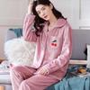 Women's Coral Fleece Pajamas - Thick, Warm Flannel for Autumn & Winter; Cute and Outdoor-Friendly Home Wear