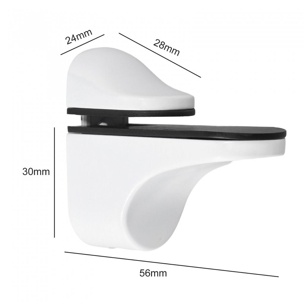 Sleek Wall Mounted Glass Shelf Support Adjustable Bracket In Polished Chrome