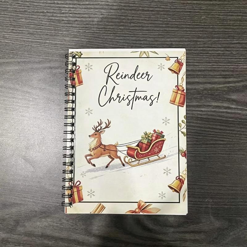 Spiral Bound Christmas Notebook Adorable Snowman Design Premium Thick Pages For Daily Journaling Winter Gifting