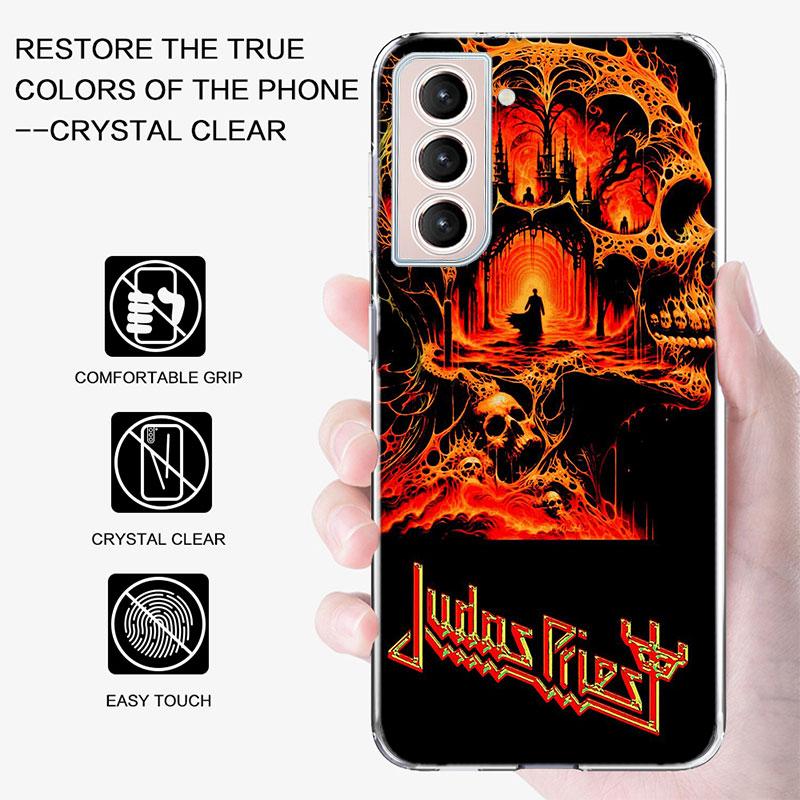 J-Judas P-Priest Band Phone Case For Samsung Galaxy S25 Edge S24 S23 FE S21 S20 S10 Plus S22 S26 Ultra Cover Clear Cases TPU Cap