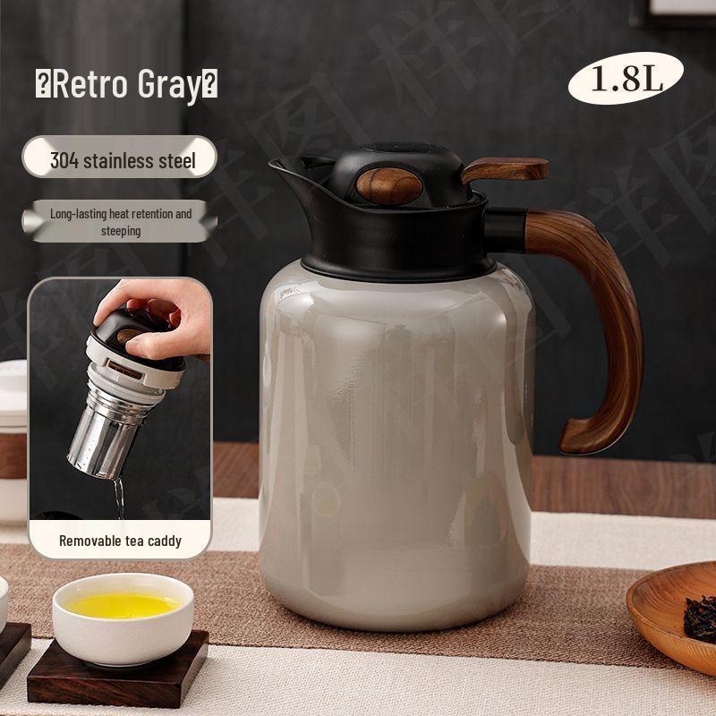 

Large Capacity 304 Stainless Steel Coffee & Tea Thermos Kettle for Office & Home Use