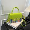 2025 Trendy New Fashion Simple Design Popular Contrasting Colors Foreign Style Casual Shoulder Crossbody Portable Small Square Bag