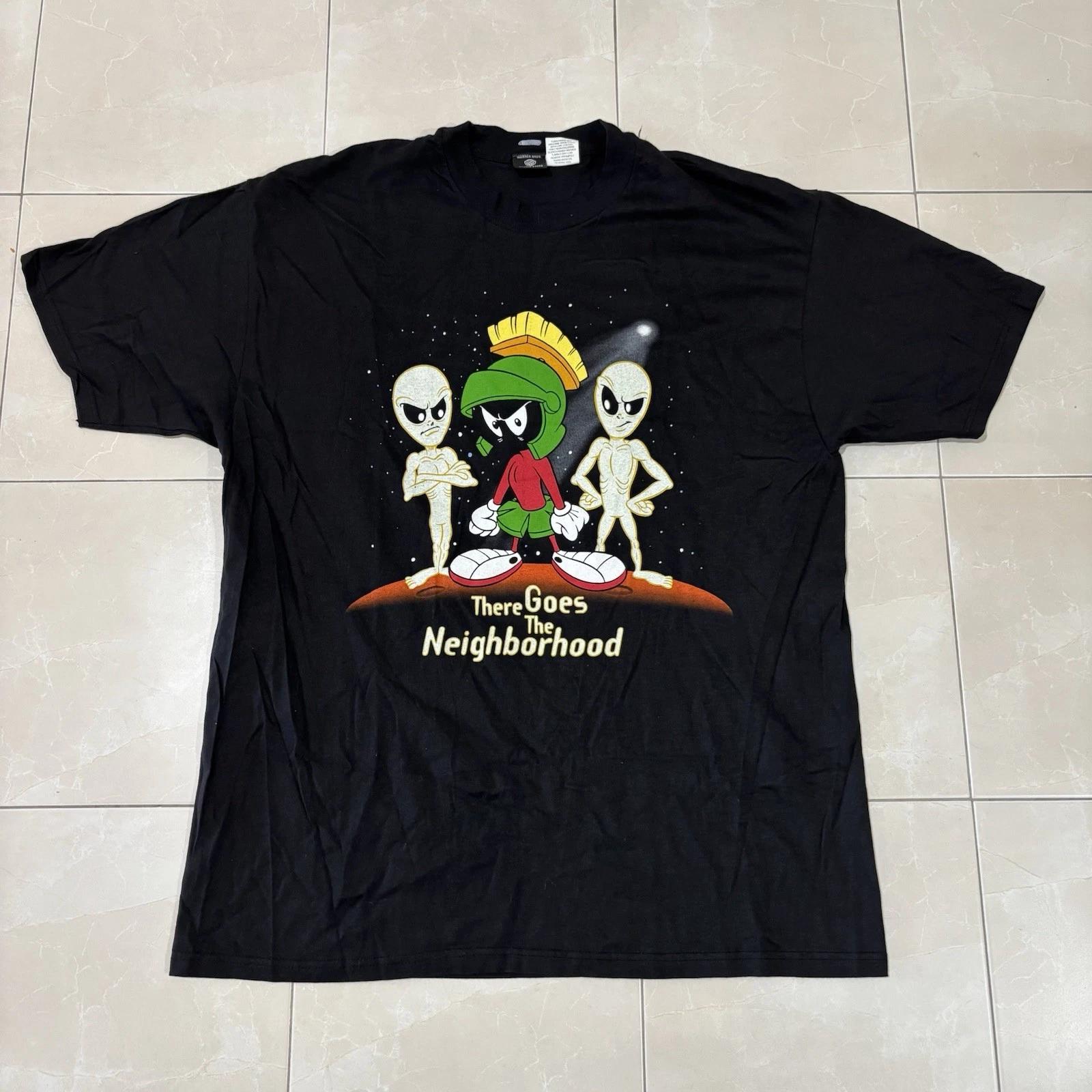 

Vintage 90s Marvin Martian Looney Tunes T Shirt Aliens Black Men’s XL USA Made 3XL