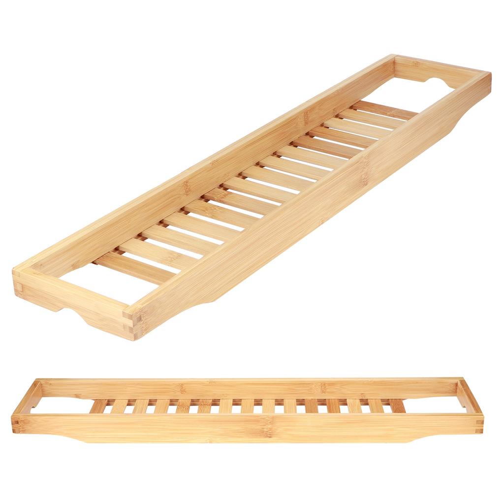Multifunktionales Bambus Badewannenablagegestell Weinbuch Aufbewahrungsregal Duschorganisator Badezimmerzubehör