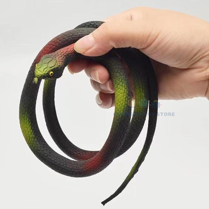 Simulated Snake Prank Trick Toys Halloween Practical Joke Gadget Props Decoration Fun Scary Tricky Toy Soft Rubber Gift