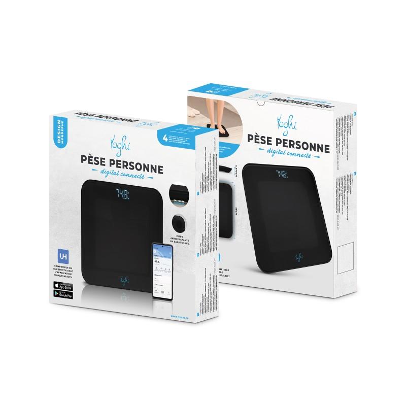 Yoghi - I_fit_2_black - Noir - Pèse-personne Connecté - 180 Kg - App Dédiée