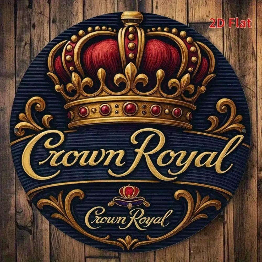 Vintage Crown Metal Wall Art Garage Sign Custom Man Cave Bar Decor 20x20