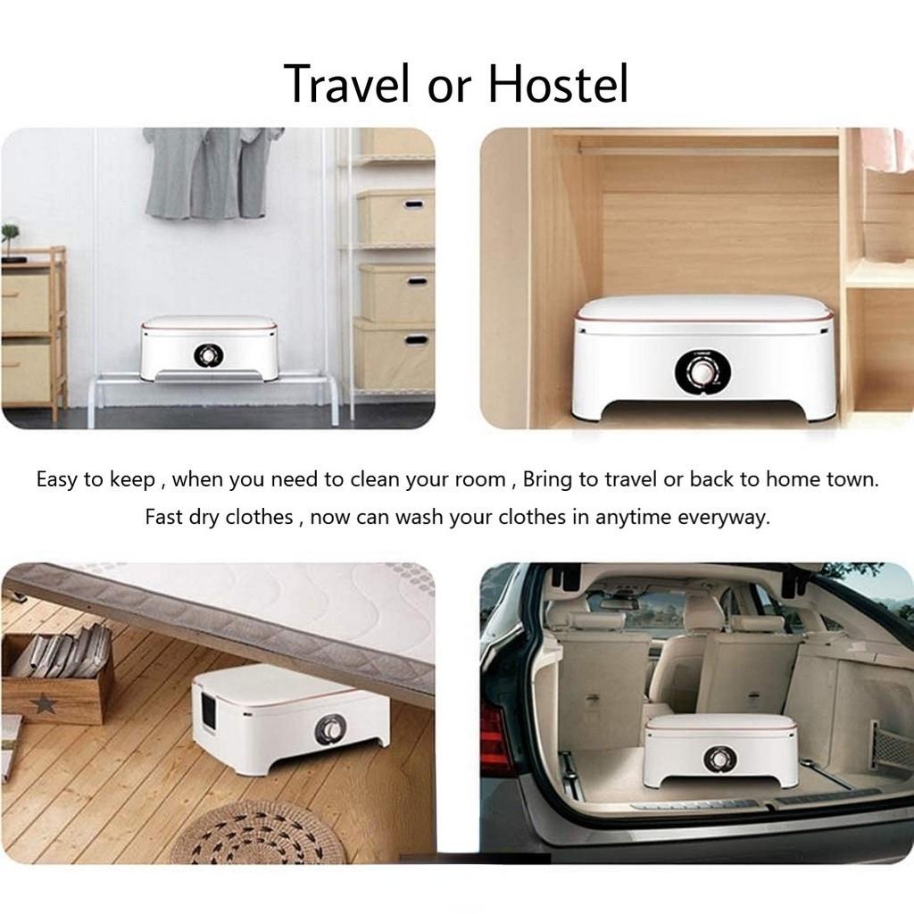 Portable Quick-Drying Machine with Intelligent Timer 900W Folding Mini Clothes Dryer for Household Dormitory
