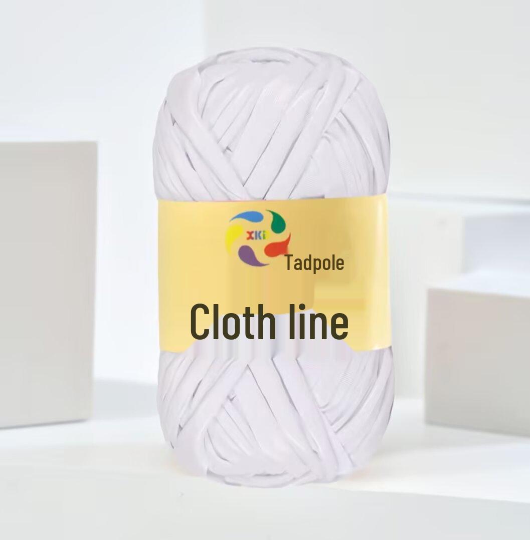 

Металлизированная блестящая пряжа из ткани «головастик» для вязания сумок и шляп своими руками белый