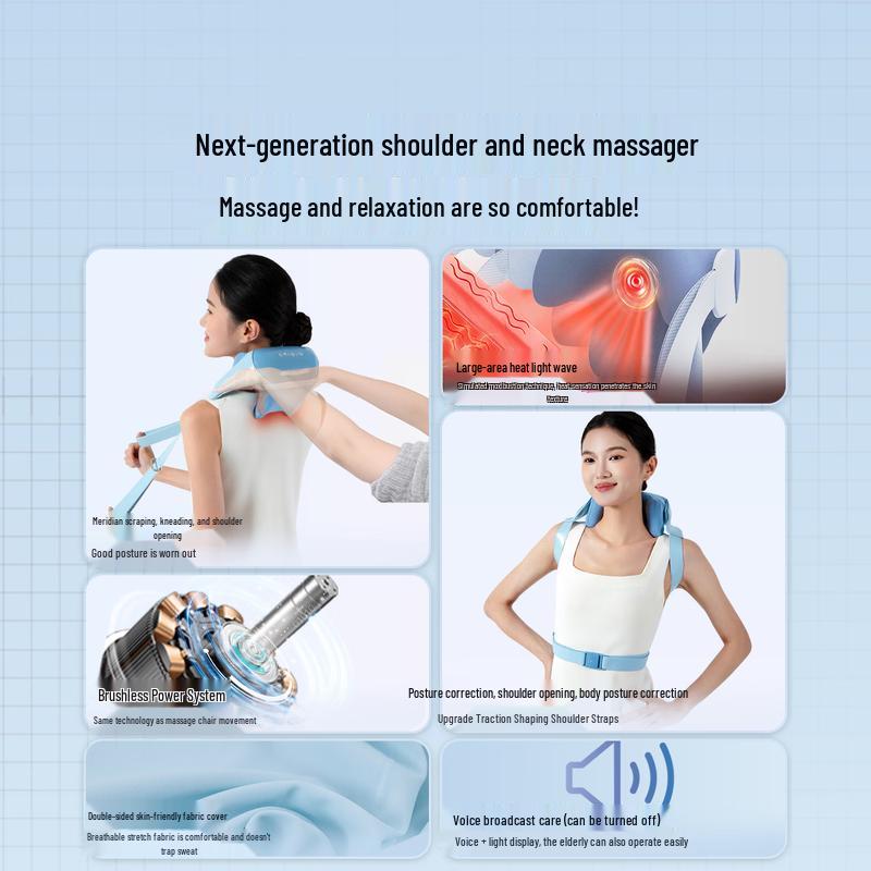MIAOJIE Shoulder and Neck Massager CN Plug (adapter Included)