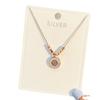S925 Sterling Silver Necklace Female Round Brand Blessing Shell Pendant Clavicle Chain