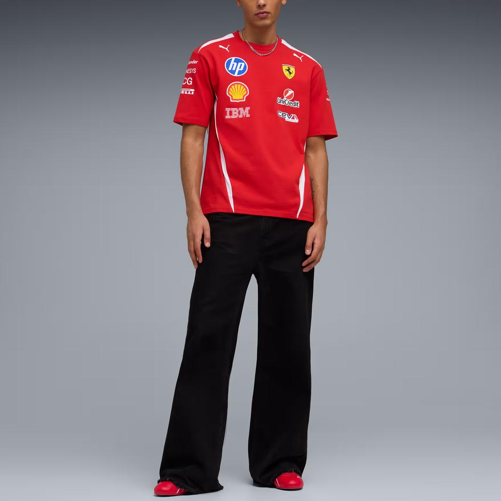 Puma X Scuderia Ferrari HP Replica Soft And Comfortable Short Sleeve T-Shirt Unisex Tops 71382701