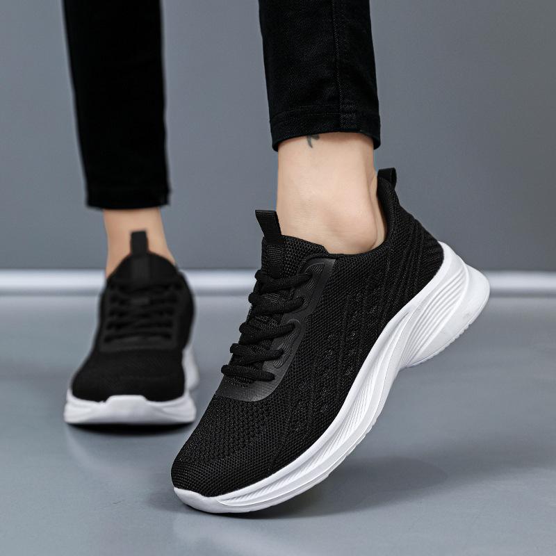 Brand Sports Shoes Women's Mesh Breathable Running Shoes Lightweight Shock Absorption High School Entrance Examination Physical Test Racing Training