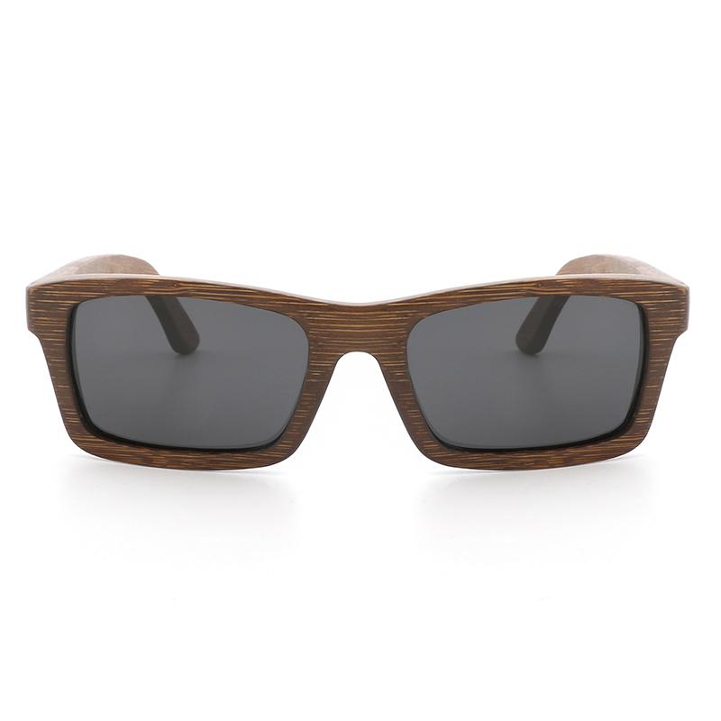 Classic Bamboo Sunglasses for Men and Women Polarized Wood Sun Glasses UV400 Custom Logo Narrow rectangular eyeglassses frame&Bamboo