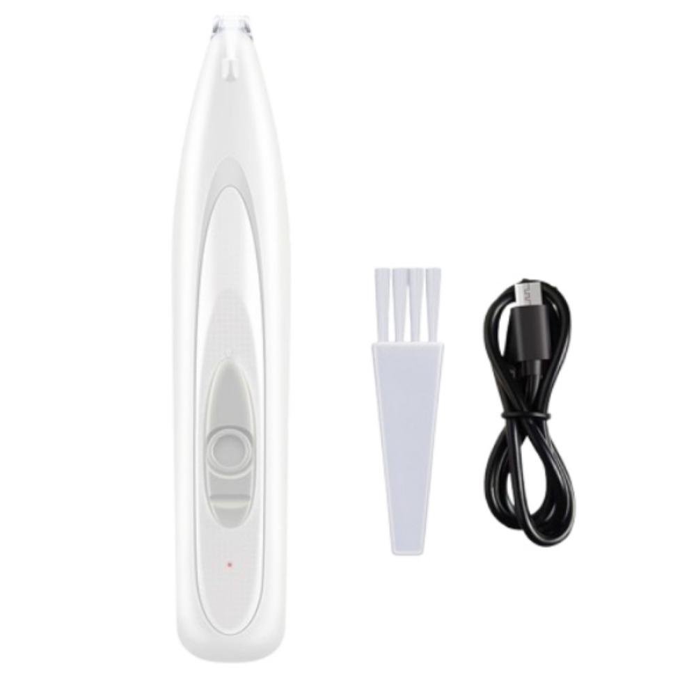 Cordless Pet Foot Trimmer LED Display USB Rechargeable Pet Electric Push Clippers Waterproof with Brush Cat Paw Shaver Paw Pads