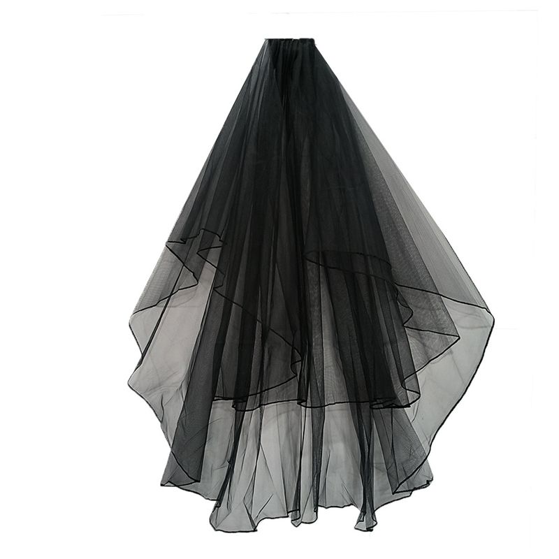 

Хэллоуин Готическая Невеста Черная Вуаль Головной Убор - Кружевной Темный Свадебный Аксессуар для Взрослого Костюма [Regular Standard] Length 60cm-80cm чёрный