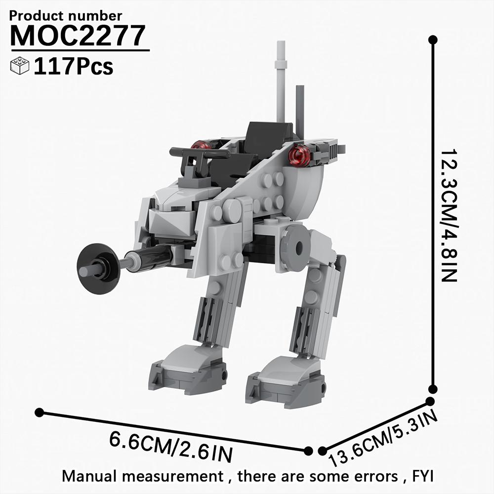 MOOXI Space Wars Walking Machine Model MOC Bricks DIY Diorama Adult Children Toys Building Block Set Montessori Gifts Decoration
