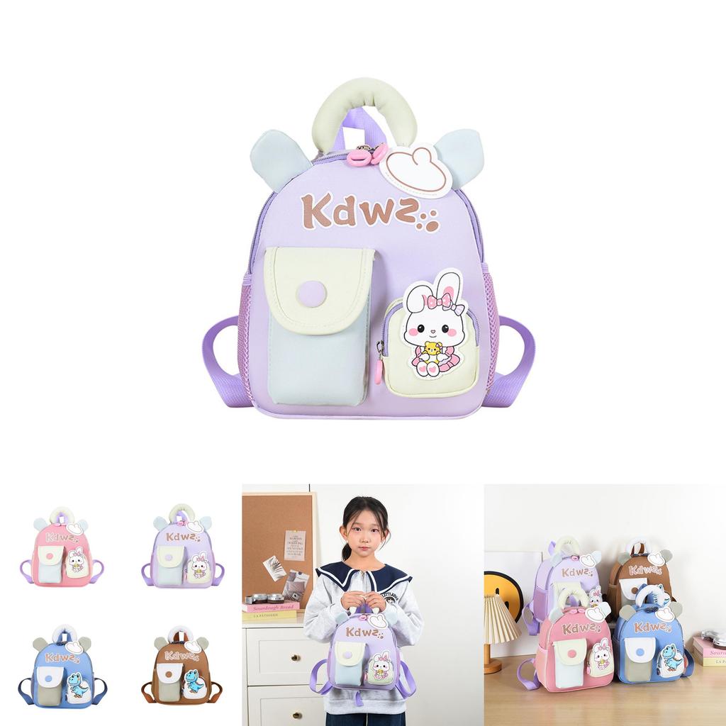Cute Bunny Toddler School Backpack With Oxford Fabric For Girls And Boys