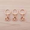 3pcs Rotating Trigger Spring Ring Hook Rings Multifunctional Lobster Claw Clasp  Lanyard Making