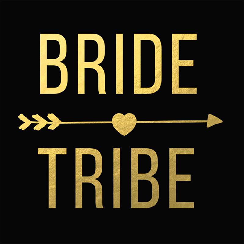 Свадебные бронзовые тату-наклейки Team Bride, тату-наклейки для девичника 55*55mm