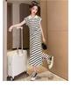 Girls' Summer Striped Polo T-Shirt Dress - New Style for Big Kids