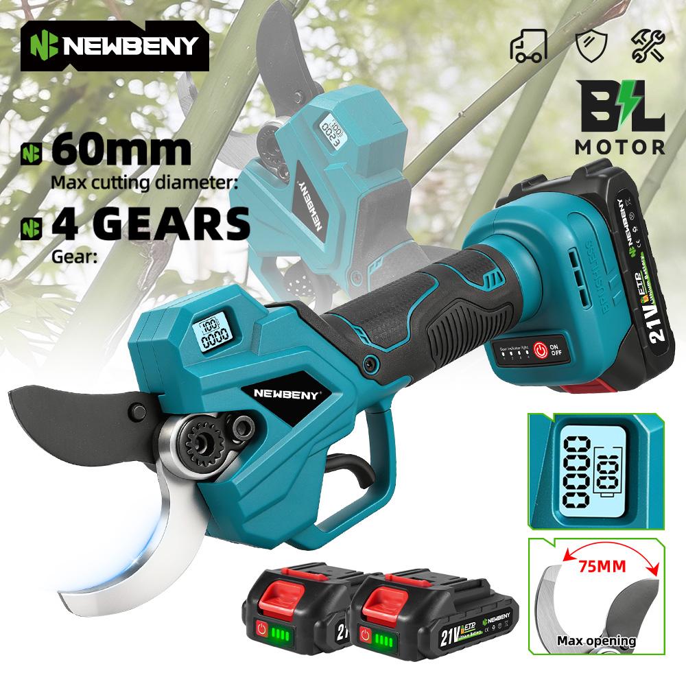 Newbeny 4 Gänge Bürstenlos 75mm Elektrische Astschere Obstbaum Bonsai Akku-Scheren Gartengeräte Für Makita Akku
