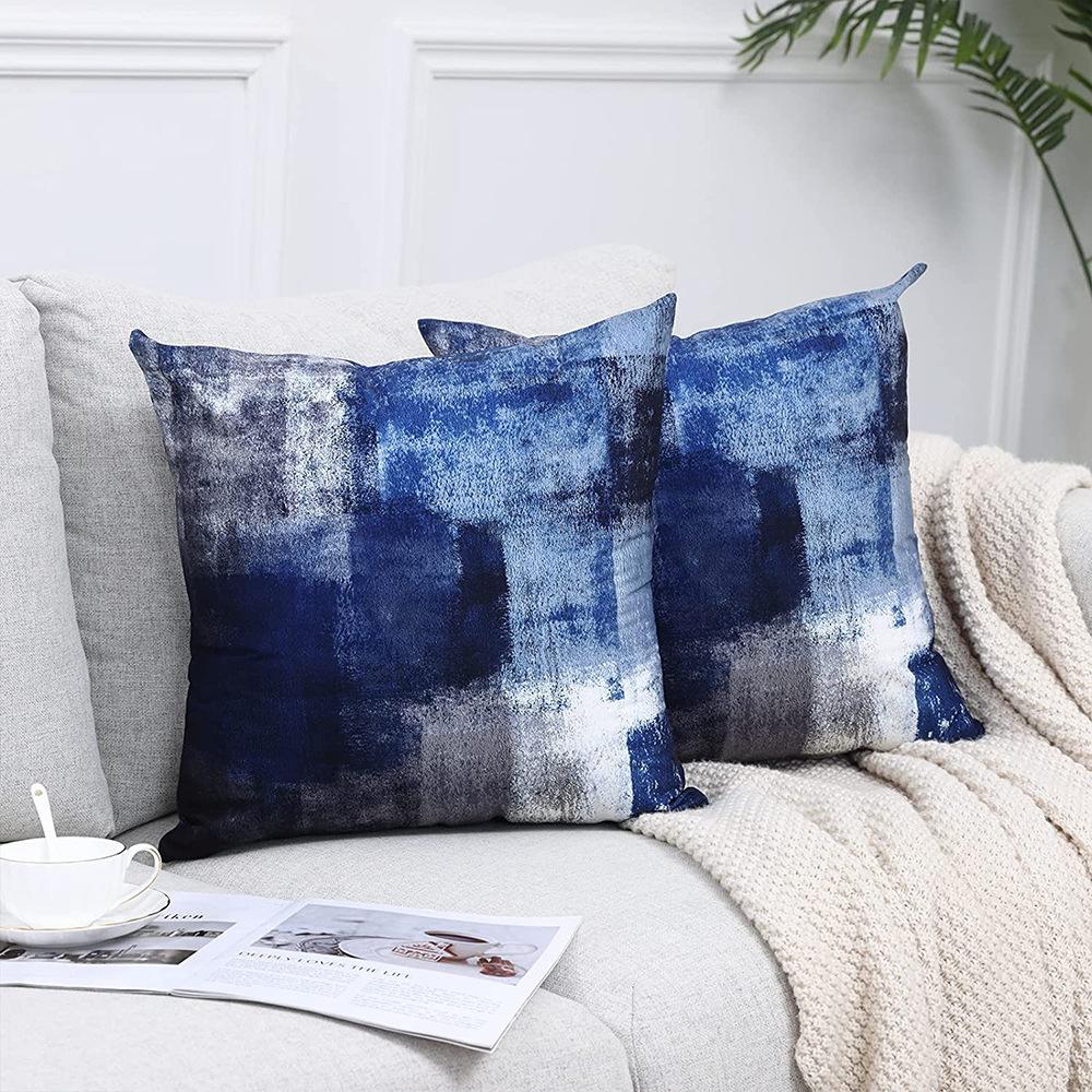 Oil Painting Color Contemporary Decoration Home Double-sided Pillow Case Bedroom Sofa Living Room Cushion Cover