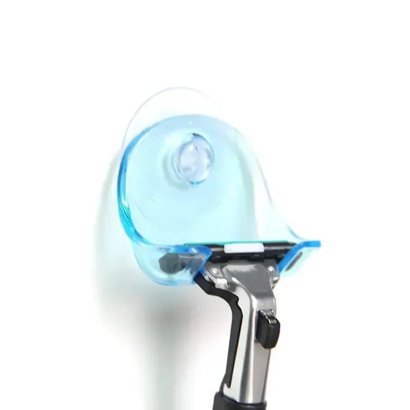 New Shower Razor Stand Shaver Holder Toothbrush Holder Bathroom Wall Convenient Suction Cup Hook Shaver Bathroom Plastic
