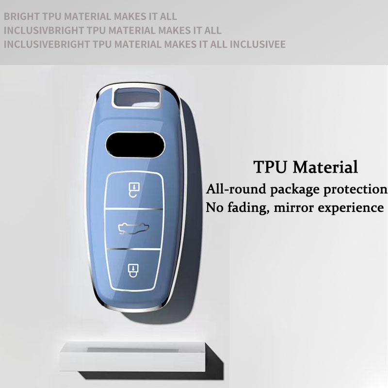 Weiche TPU Auto-Fernschlüsselhülle für A3 A4 B9 A6 A7 4K A8 E-tron Q5 Q8 C8 D5 SQ8 Schlüsselschutztasche Zubehör
