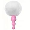 Cute Rabbit Tail Anal Butt Plug - Sexy Curl with Soft Detachable Silicone Butt Support for Adults Ideal for Couples