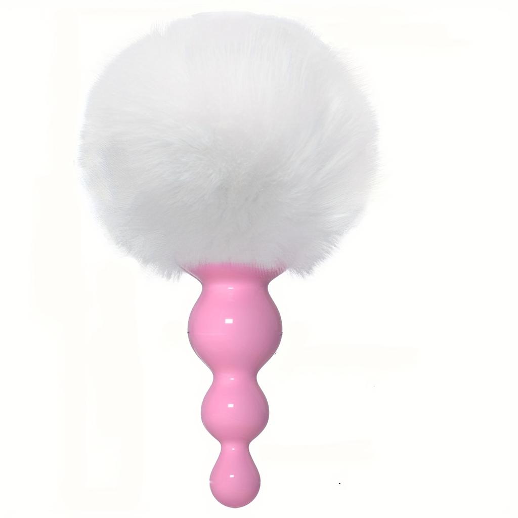 Cute Rabbit Tail Anal Butt Plug - Sexy Curl with Soft Detachable Silicone Butt Support for Adults Ideal for Couples
