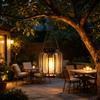 1/2/4Pcs Solar Lantern Outdoor Metal Mesh Shell Solar Powered Hanging Lantern with Hook And Base Garden Patio Porch Decor