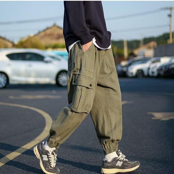 Multi-pocket overalls men's autumn new trendy brand loose large size casual pants student fashion leggings