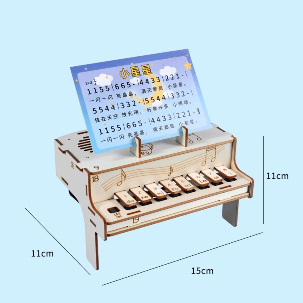 DIY Holz Elektronisches Klavier Modell STEM Bausatz Physik Sound Experiment Pädagogisches Lehrmittel Für Erwachsenenbildung