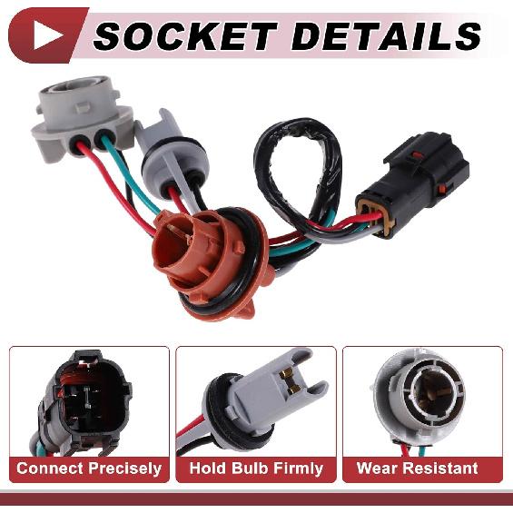 Tail Light Socket Wiring for Kia Sorento 2014-2015 No.924801U500 Lamp Bulb Pigtail Connector Harness