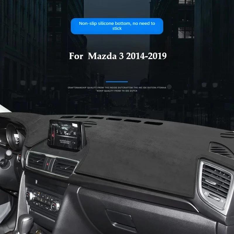 Car Interior Accessories Tools For Mazda 3 Axela 2014-2024 Dashboard Sunshade Mat Center Console Anti-Slip Light Shield Pad