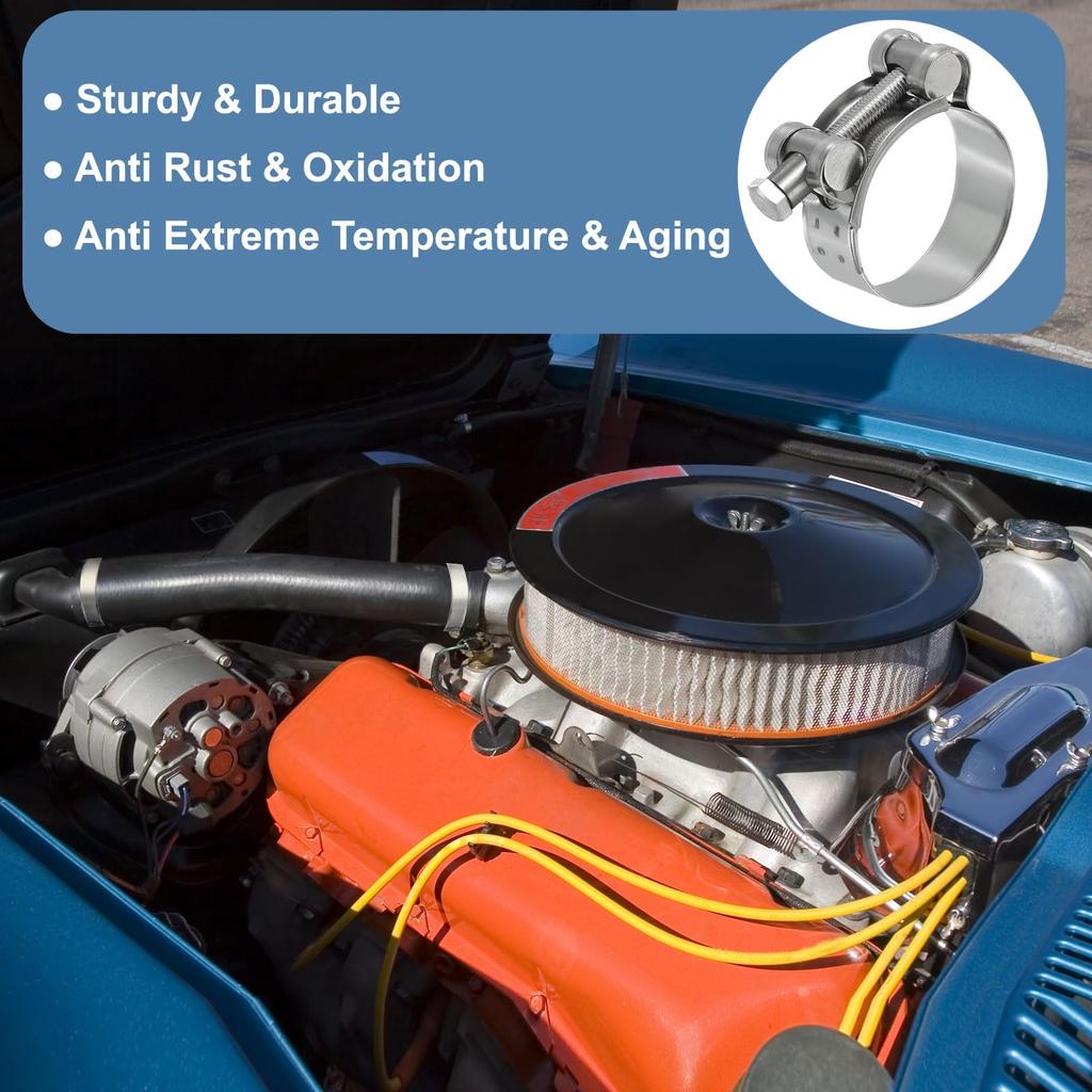 PATIKIL Hose Band, 1.6 - 1.7 inches (40 - 43 mm), Hose Clamp, 304