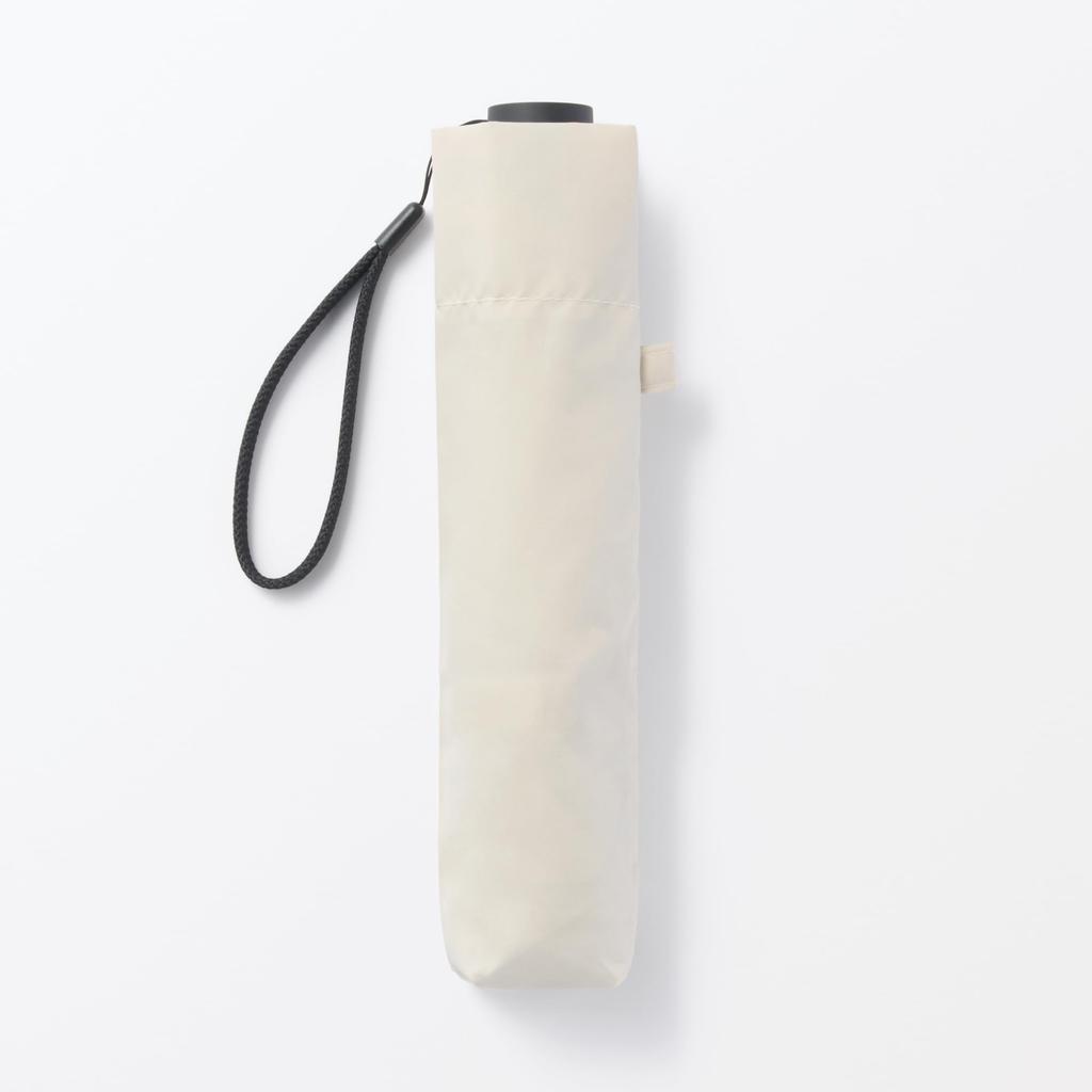 MUJI Lightweight Folding Umbrella for Sun and Unisex 50cm Rain, Adult, DEA03A5S, Ivory,