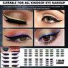 4 Çift Sahte Kirpik Yapıştırıcısız Şık PVC Makyaj Uzatma Kirpik Eyeliner Sticker Performans İçin