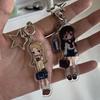 Anime Gyaru Gal Cosplay Keychain Keyring Kawaii JK Lolita Girls Students Acrylic Key Chain 2Pcs/set Bag Accessory Ornament Gift