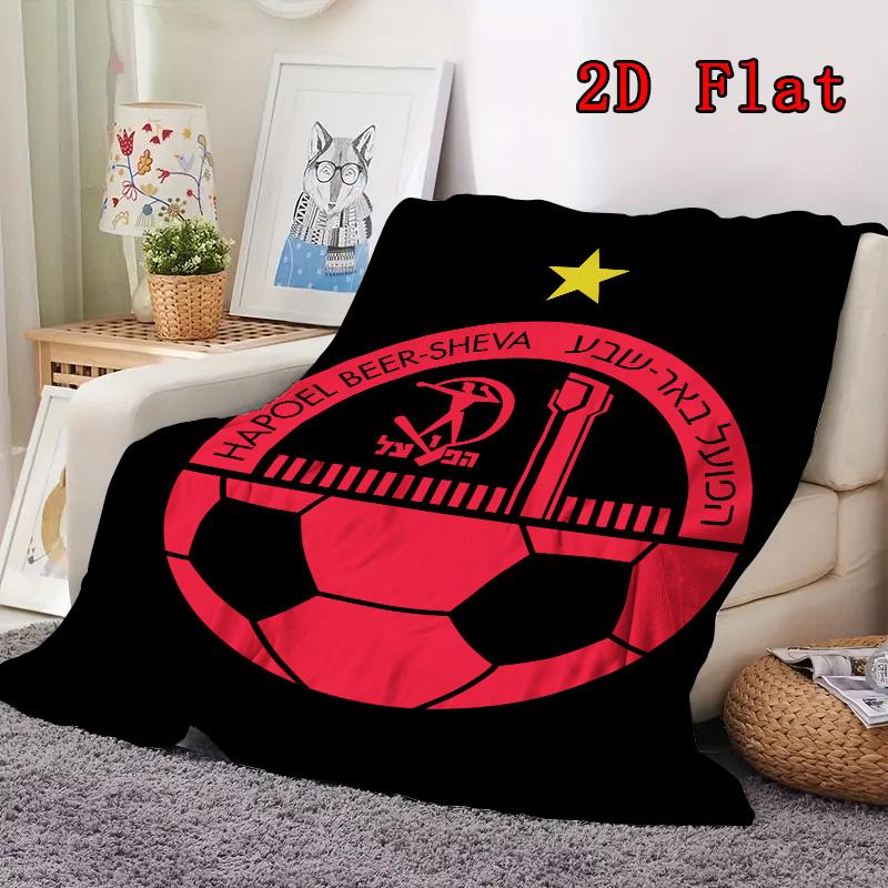Hapoel Beer Sheva 2D Flat Pattern Flannel Blanket, High quality All Seasons, Home Decor, Warmth and Comfort, Perfect for Christmas Gifts.