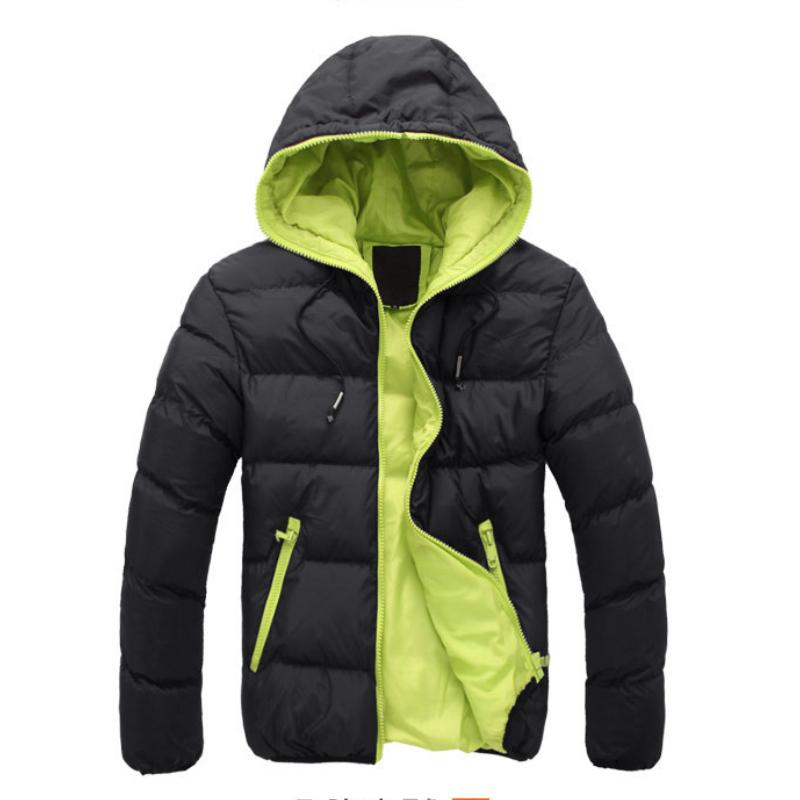 Men's Casual Hooded Parkas - Autumn Winter Thin Cotton-Padded Hooded Jacket for Outdoor Wear