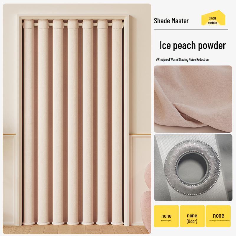 Double-Sided Blackout Door Curtain - New Style, Simple Design for Bedroom or Living Room