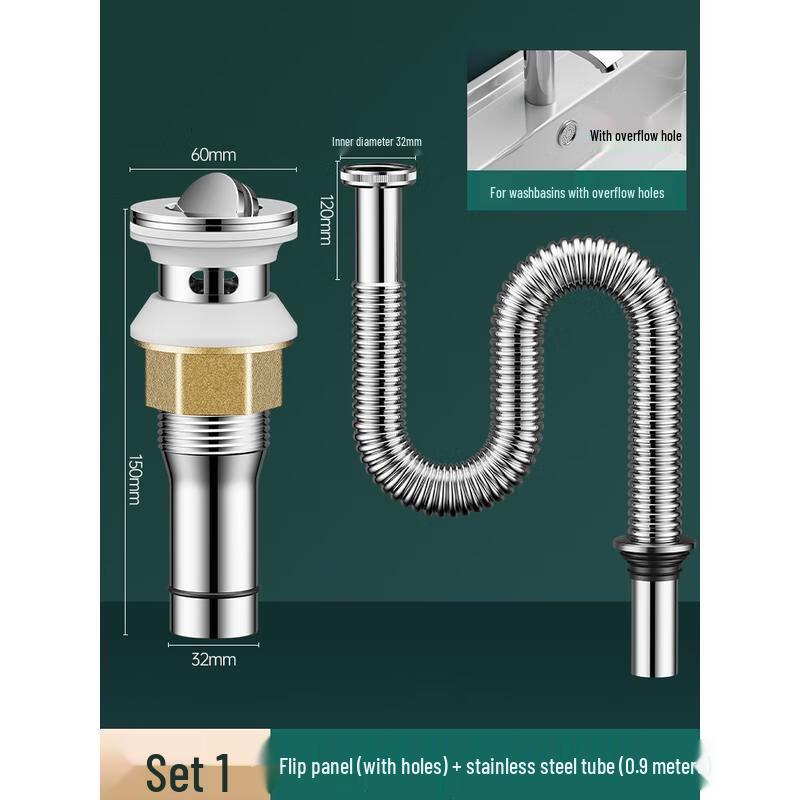 

HANDUNYOU Washbasin Drain Pipe Kit